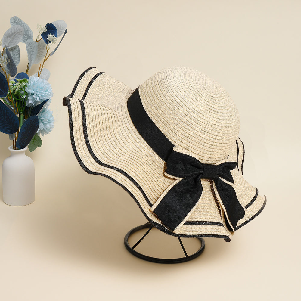 Bowknot Straw Sun Hat