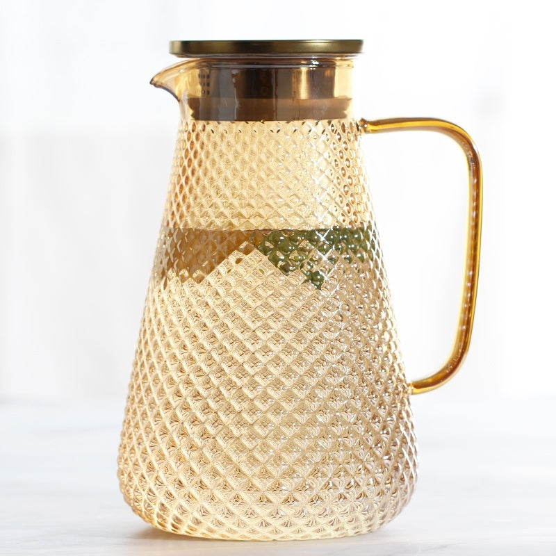 amber glass water pitcher, view 7 - MRSLM
