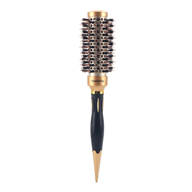 boar bristle round barrel hair brush, view 3 - MRSLM