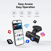 4k dual dash cam front and rear, view 4 - MRSLM