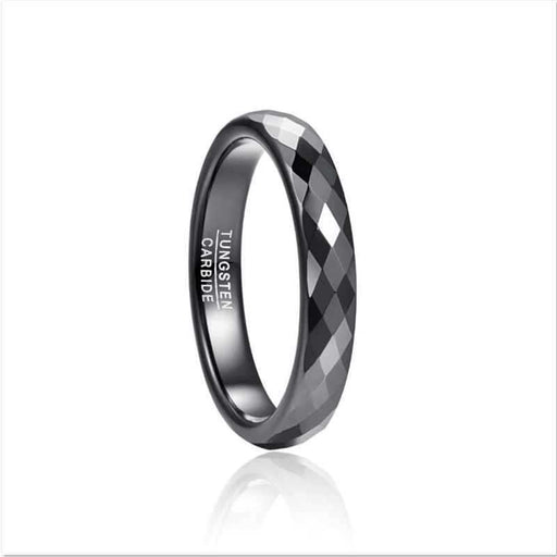 black tungsten steel ring, view 3 - MRSLM