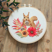 flower and squirrel embroidery starter kit, view 10 - MRSLM
