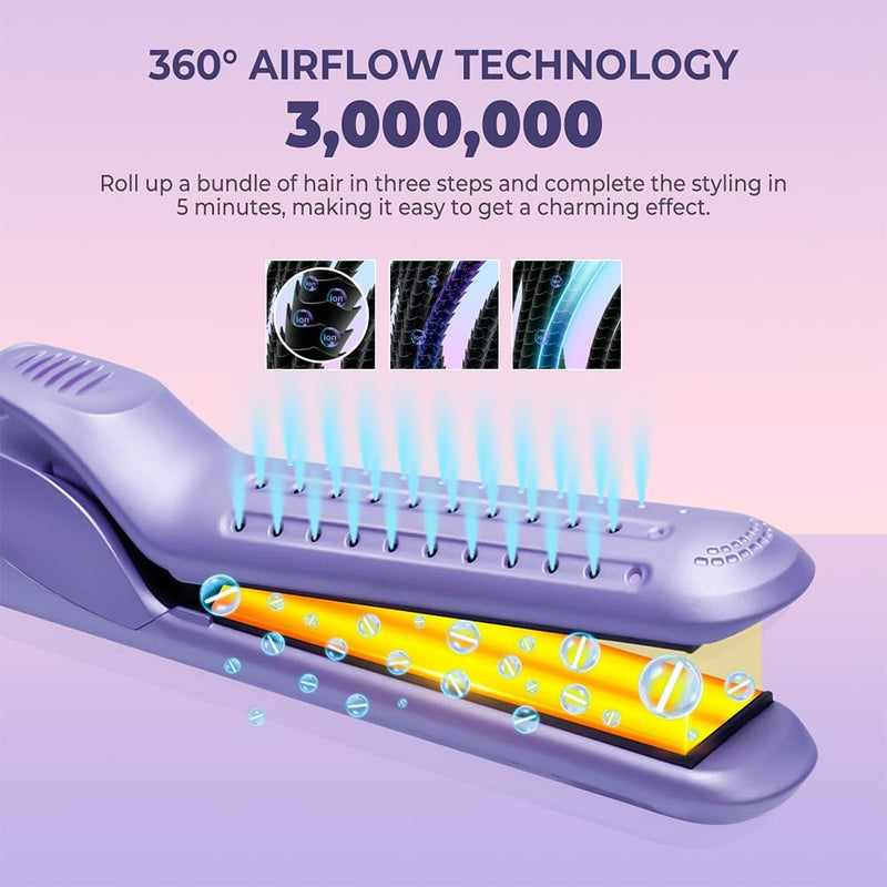 airflow 2-in-1 hair straightener and curler, view 5 - MRSLM