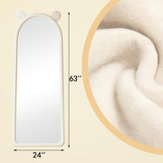 arched full-length flannel mirror, view 6 - MRSLM