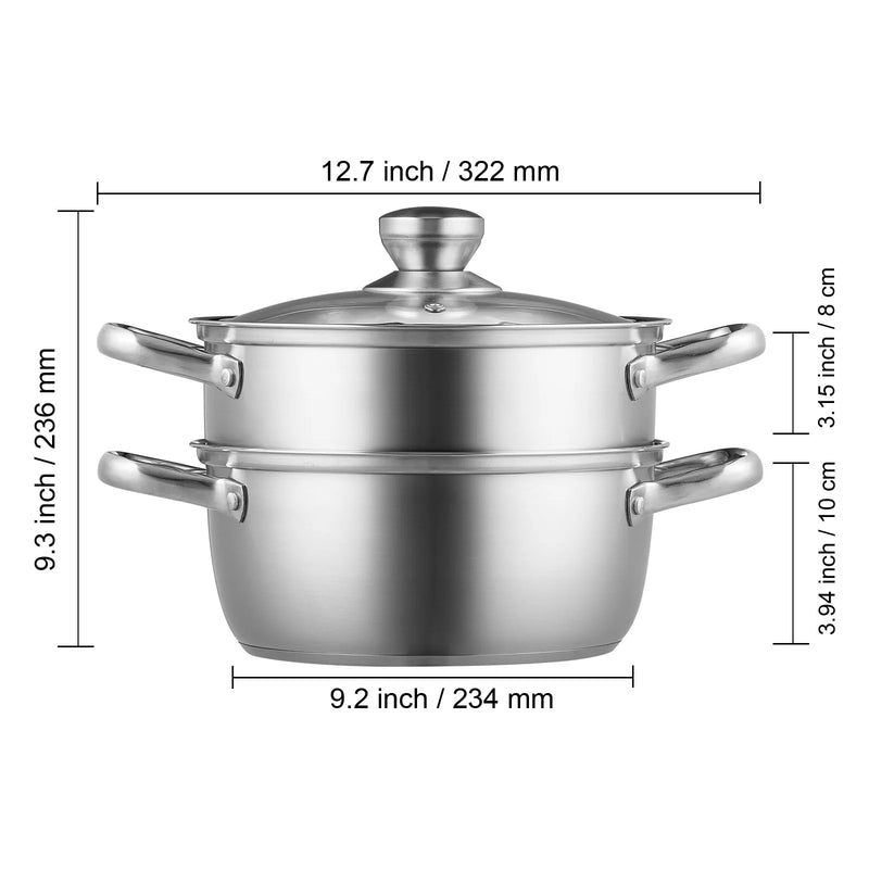 stainless steel steamer pot, view 2 - MRSLM