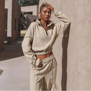 sweatshirt and elastic waist pant set, view 5 - MRSLM