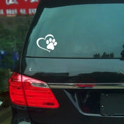 heart and paw print car sticker, view 7 - MRSLM