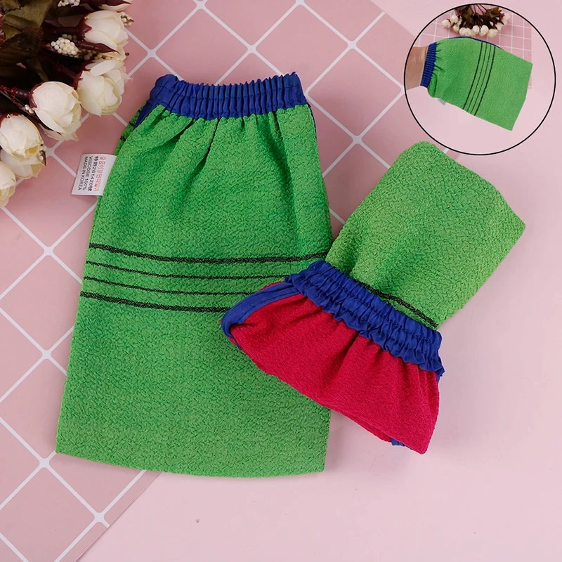 Two-sided bath glove, view 4 - MRSLM