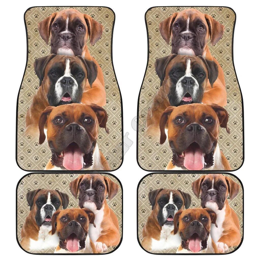 Funny Boston Terrier 3D Car Floor Mats