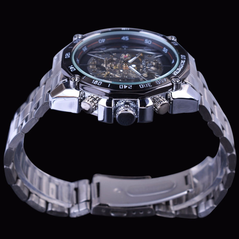 men's casual hollow mechanical watch, view 6 - MRSLM