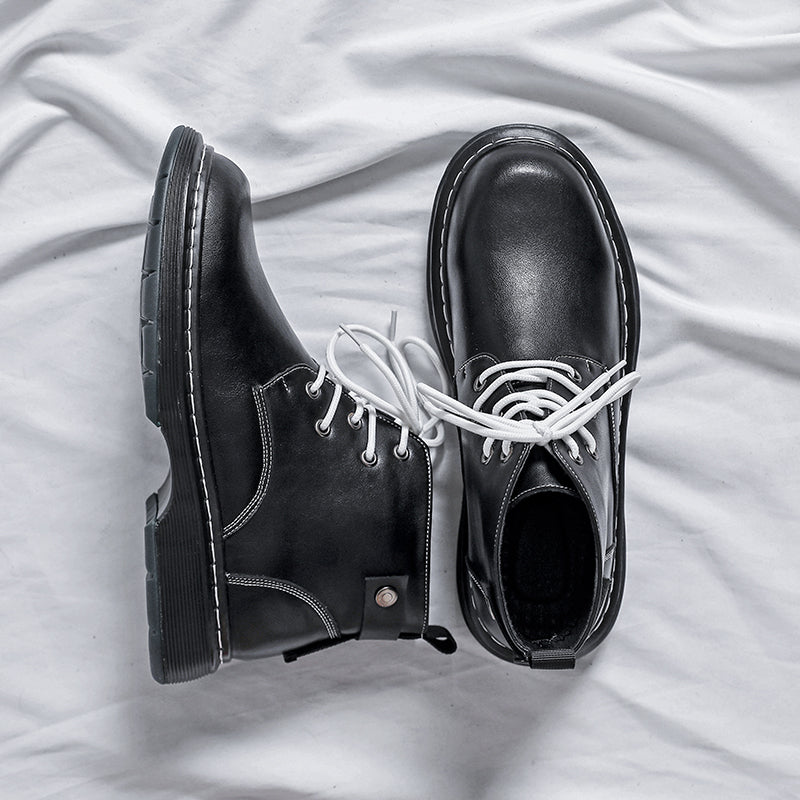 men's leather ankle boots for outdoor work, view 6 - MRSLM