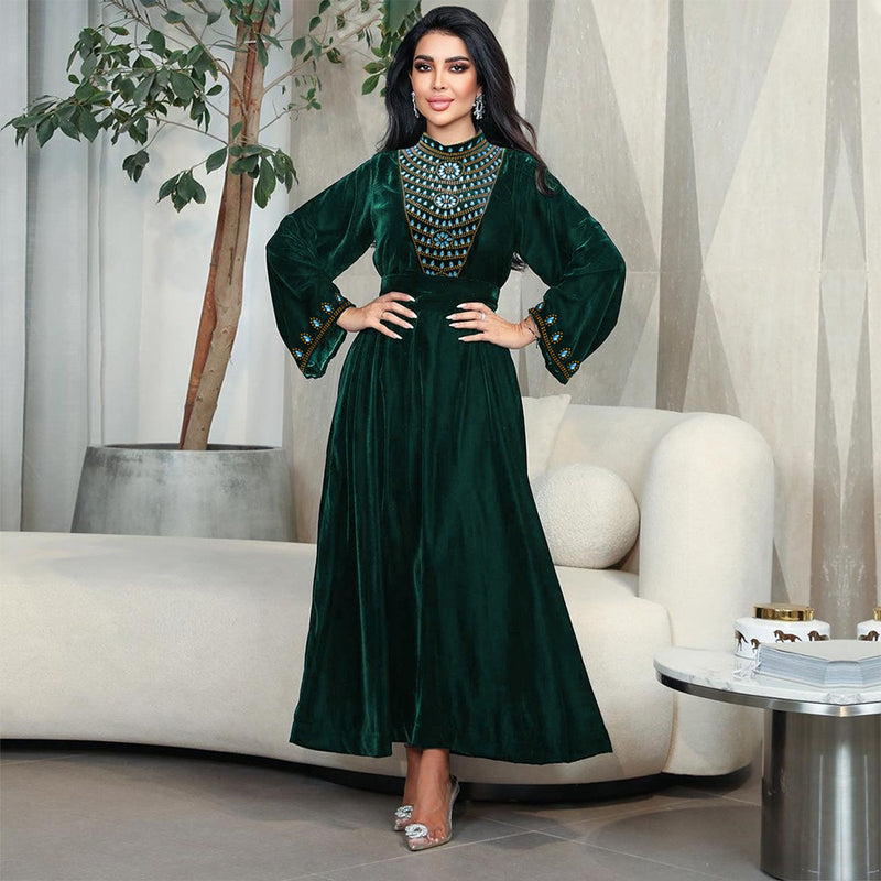 velvet water drop dress, view 2 - MRSLM