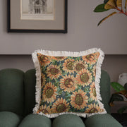 jacquard floral cushion cover, view 6 - MRSLM