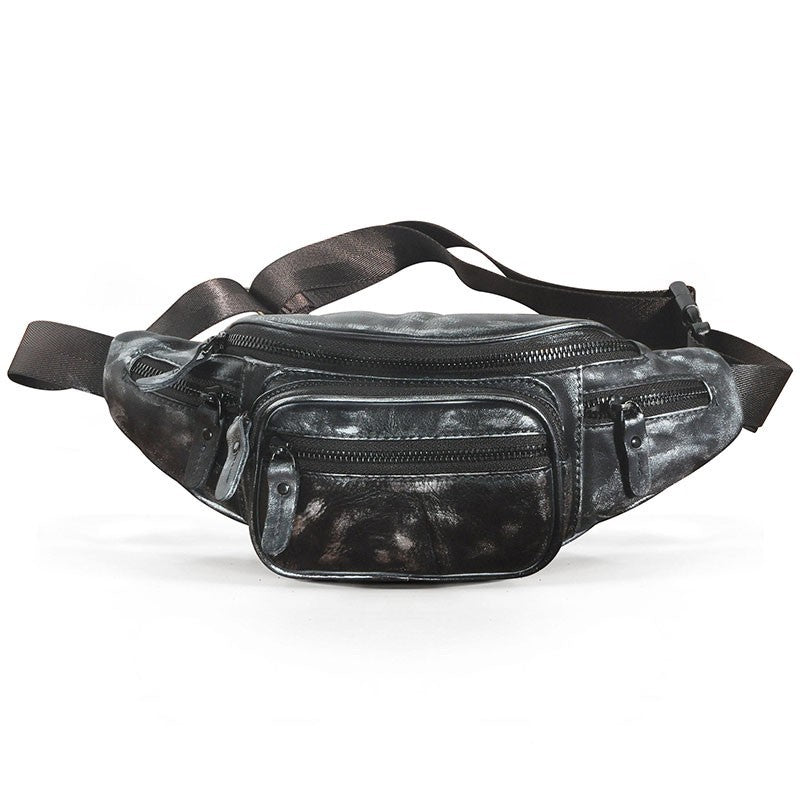 Retro leather shoulder messenger bag, view 6 - MRSLM