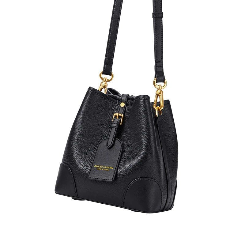 leather bucket bag, view 7 - MRSLM