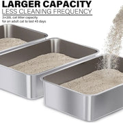 stainless steel cat litter box 3-pack, view 7 - MRSLM
