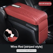 universal car armrest pad with tissue storage, view 2 - MRSLM