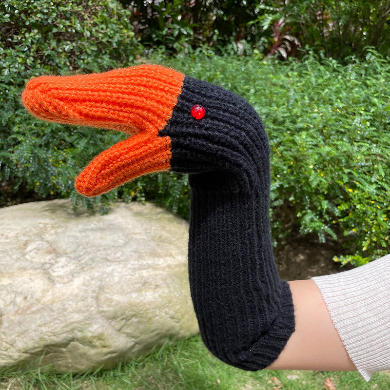 unisex knitted wool mittens, view 5 - MRSLM