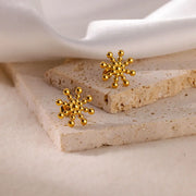 gold butterfly stud earrings, view 7 - MRSLM