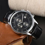 casual leather belt quartz watch, view 14 - MRSLM