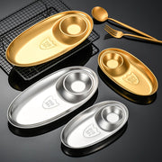 stainless steel bbq seasoning and snack plate, view 5 - MRSLM