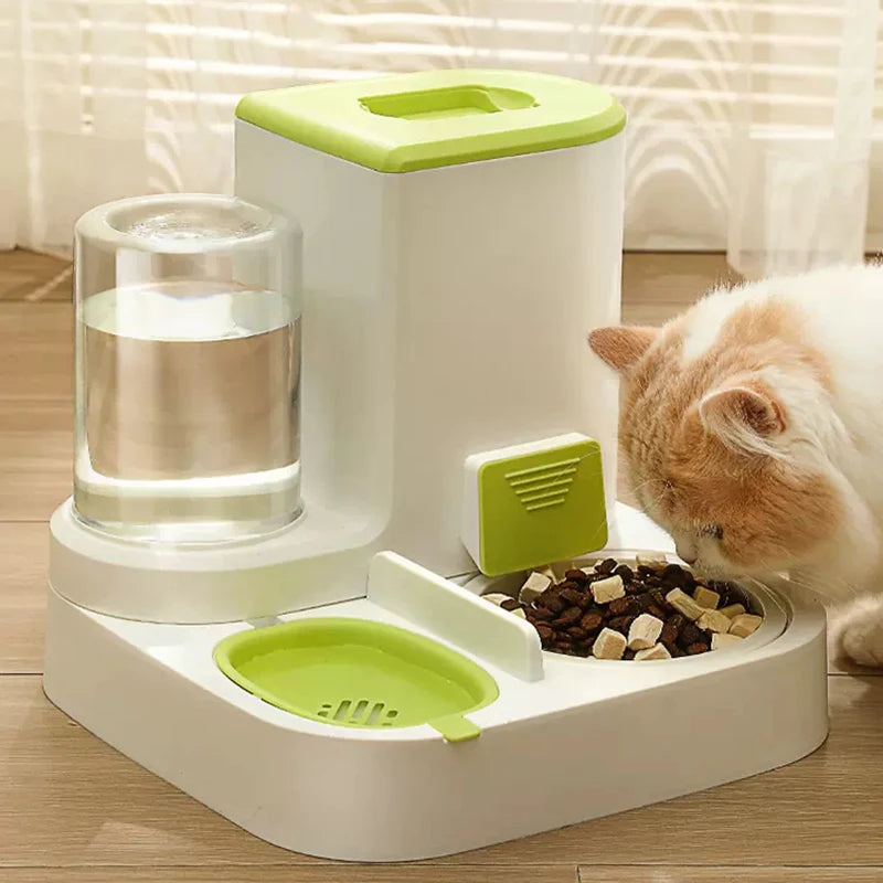 automatic cat water feeder and food dispenser, view 8 - MRSLM