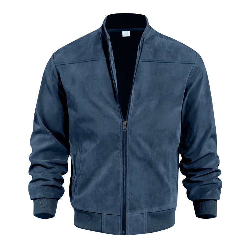 stylish vintage slim men's jacket, view 4 - MRSLM