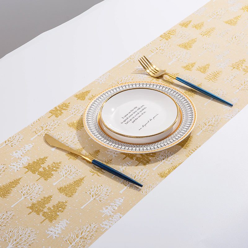 Christmas printed table runner, view 7 - MRSLM