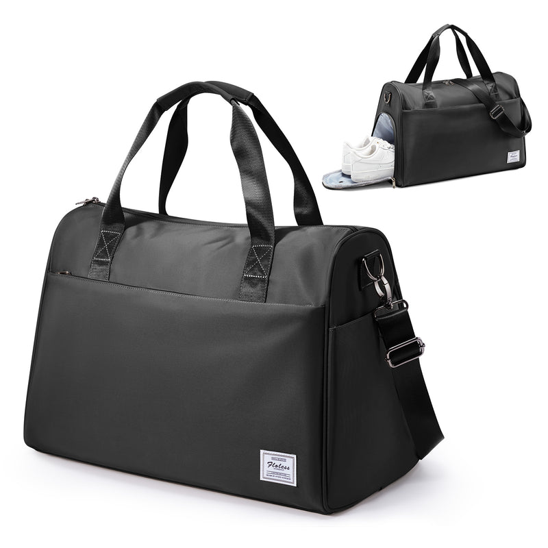 men's travel duffle bag with shoe compartment, view 3 - MRSLM
