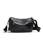 pleated leather crossbody bag, view 7 - MRSLM