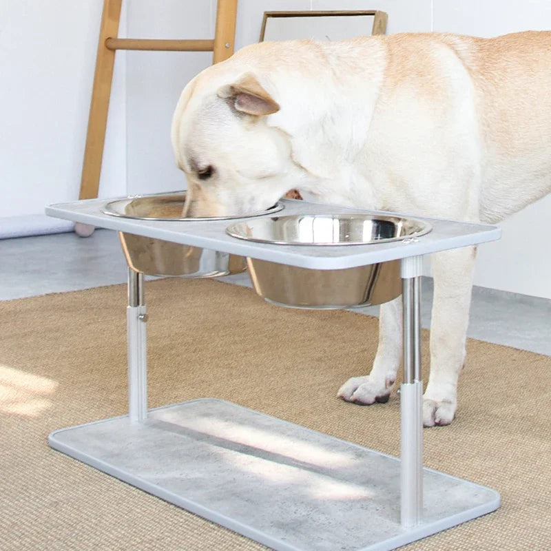 adjustable elevated dog feeder, view 3 - MRSLM