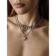 Cross heart pendant necklace, view 7 - MRSLM