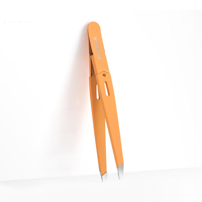 colorful stainless steel eyebrow tweezer, view 4 - MRSLM