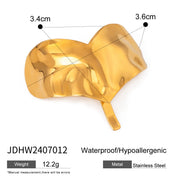 gold plated hammered hairpin, view 2 - MRSLM