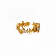 cubic zirconia turtle ring, view 4 - MRSLM
