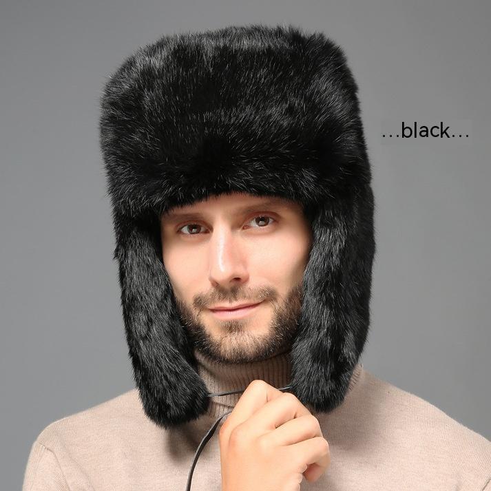 Rabbit fur winter hat, view 4 - MRSLM