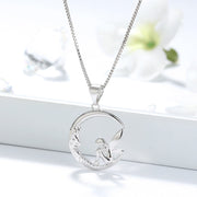 S925 silver angel pendant necklace, view 4 - MRSLM