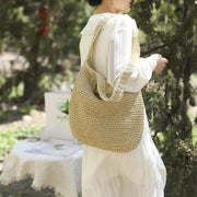 straw shoulder bag, view 7 - MRSLM