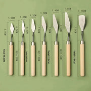 7-piece stainless steel painting knife set, view 9 - MRSLM