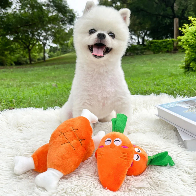Plush squeaky dog chew toys, view 6 - MRSLM
