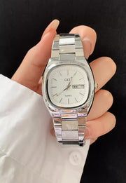 women's square steel watch, view 4 - MRSLM