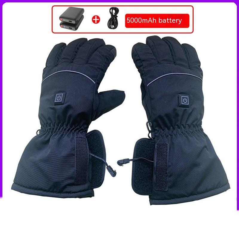 Heated leather winter gloves with battery pack, view 5 - MRSLM