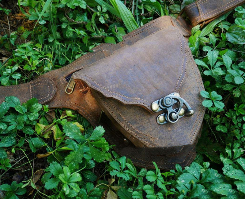vintage heart belt satchel, view 2 - MRSLM