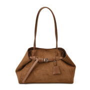 Women's frosted suede-look tote bag, view 5 - MRSLM