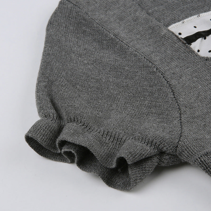 square collar short sleeve knit tee, view 9 - MRSLM