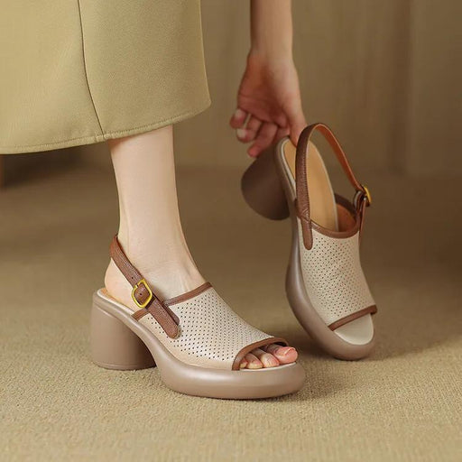 sheepskin platform sandals - MRSLM