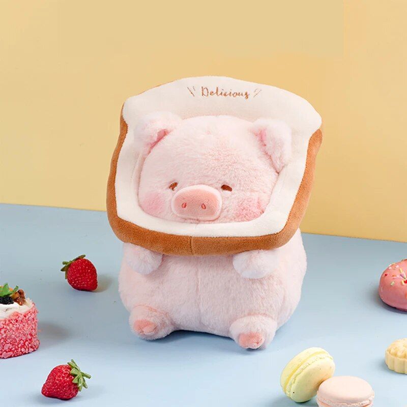 Kawaii Lulu Pig Bread Plush Toy - Adorable Stuffed Animals for Kids