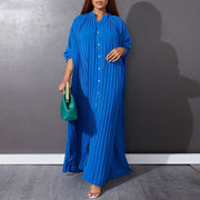 loose single-breasted pleated cardigan dress, view 6 - MRSLM