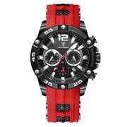 men's silicone band quartz watch, view 10 - MRSLM