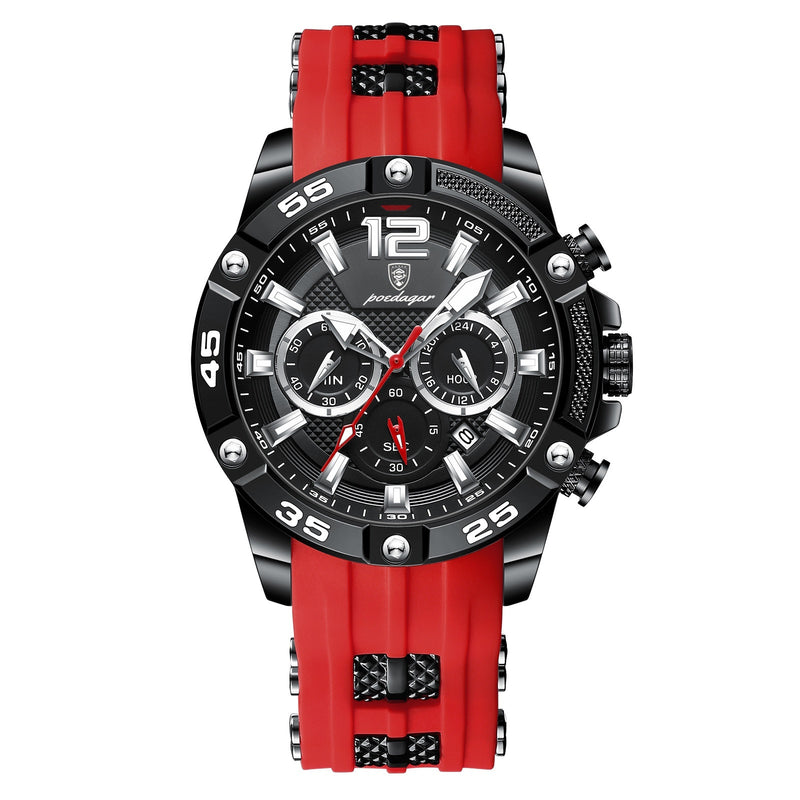 men's silicone band quartz watch, view 10 - MRSLM